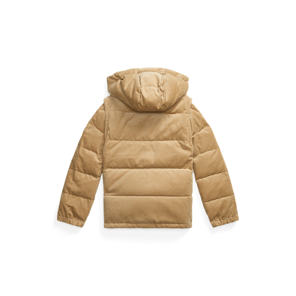 RALPH LAUREN コーデュロイ パッチ ダウンジャケット フード着脱可 POLO RALPH LAUREN ダウンジャケット ダウン コーデュロイ