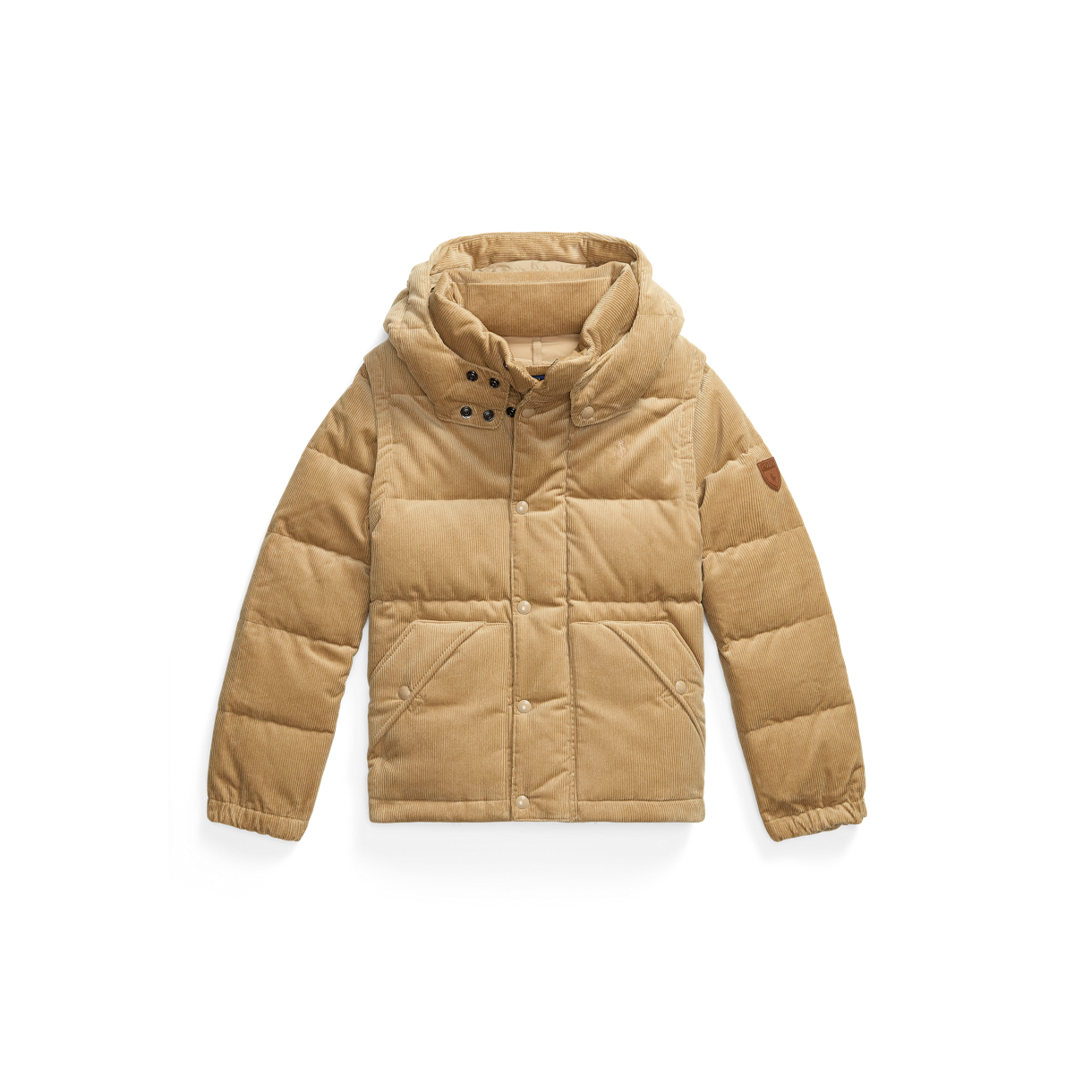 ラルフローレン ダウンコート キルティングコート スエード コーデュロイ 牛革 00s～ RALPH LAUREN ラルフローレン コーデュロイ 切替デザイン