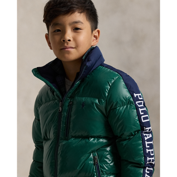 Logo Down Hooded Jacket
