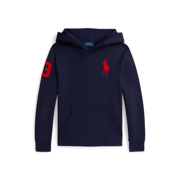 Refined Navy Fleece-Kapuzenpullover mit Big Pony Boys 6-14 Years 1