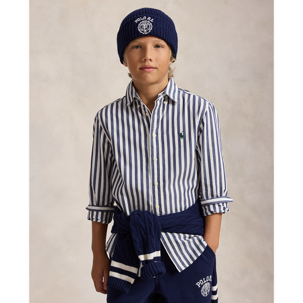Striped Cotton Poplin Shirt