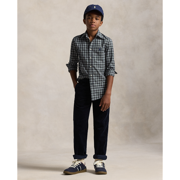 Plaid Cotton Poplin Shirt