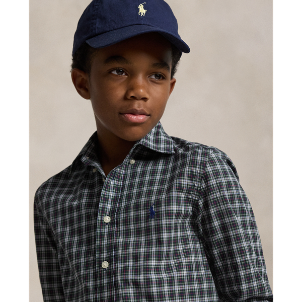 Plaid Cotton Poplin Shirt