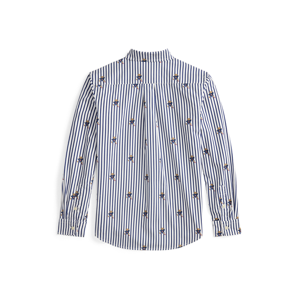 Polo Bear Striped Cotton Poplin Shirt