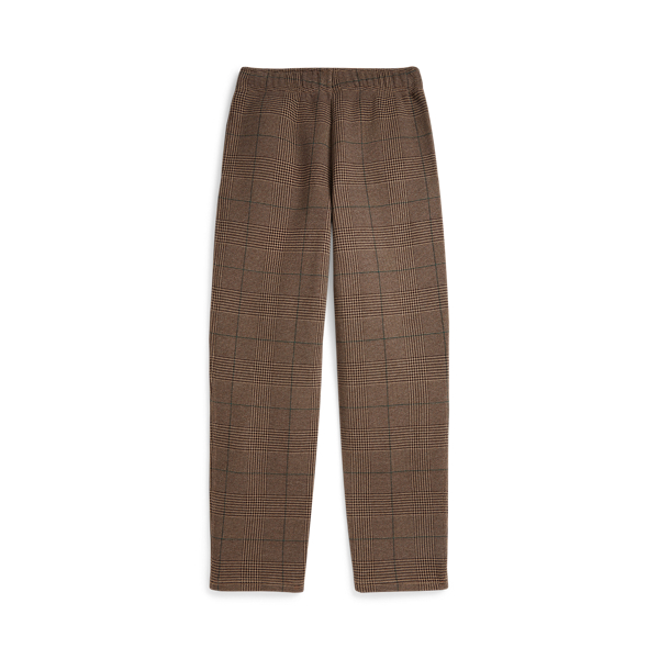 Glen Plaid–Print Fleece Pant