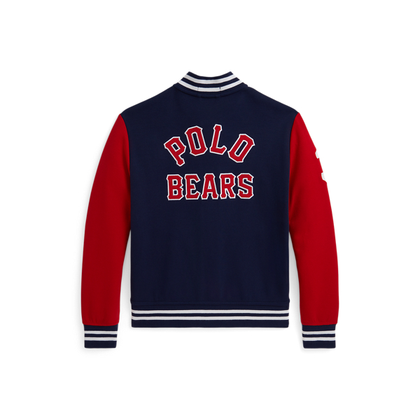 値下げ⤵⤵Ralph Laurenニットジャケット ダブルニット ベースボール ジャケット | ラルフ ローレン公式