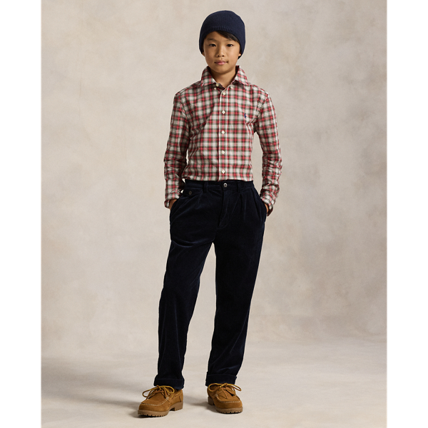 Plaid Cotton Poplin Shirt