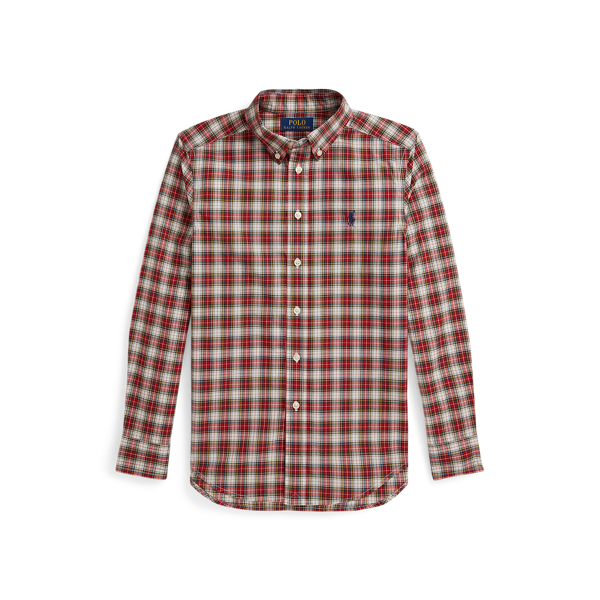 Plaid Cotton Poplin Shirt