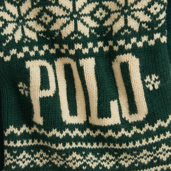 Reindeer Logo Cotton-Blend Scarf