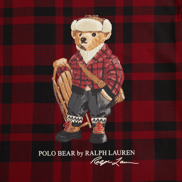 Polo Bear Plaid Cotton Tee