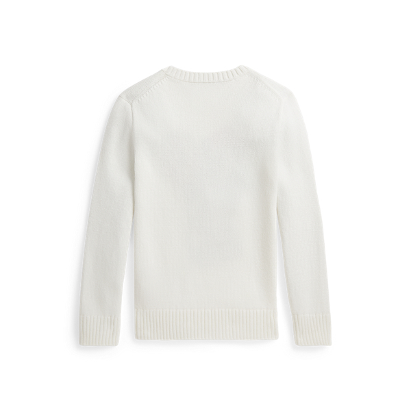 Baumwollpullover mit Polo Bear Boys 6-14 Years in Deckbeizen-Wei&szlig; 3