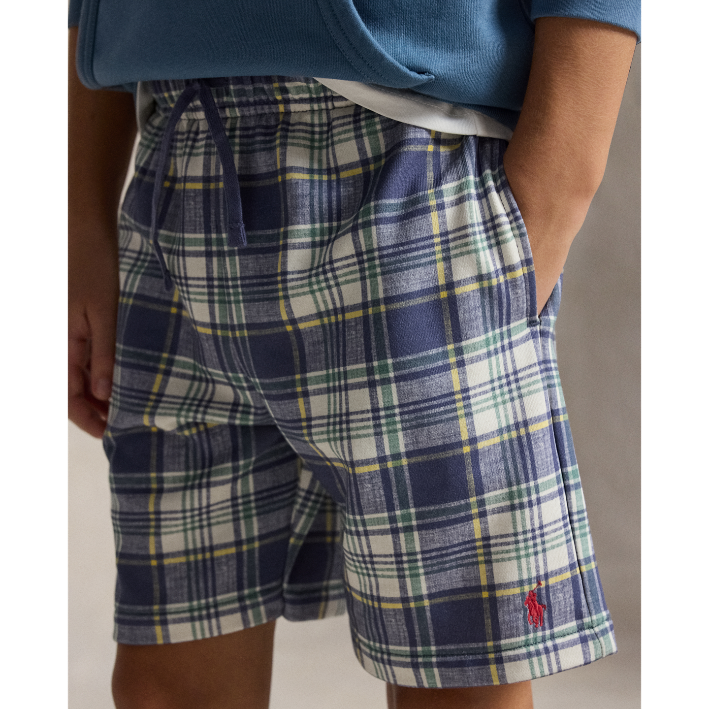 Шорты Ralph Lauren Plaid French Terry Short, цвет: Клетчатый — фото 3