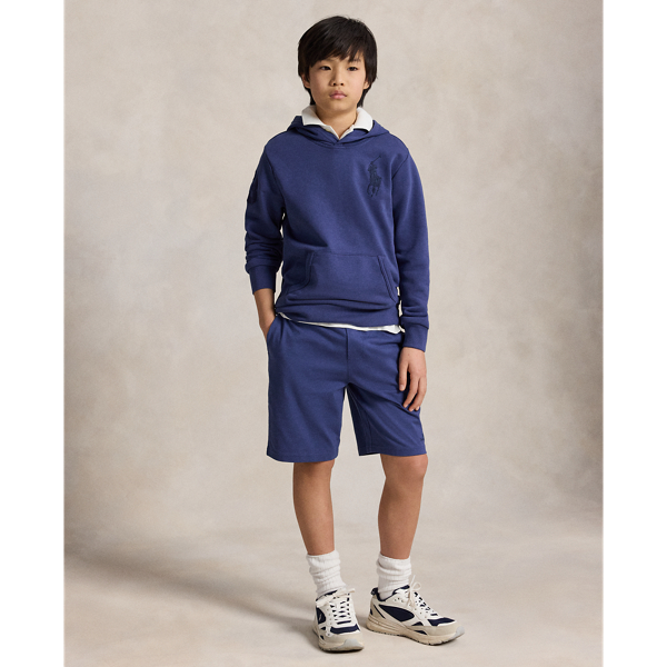 Sweat &agrave; capuche Big Pony molleton &eacute;ponge Boys 6-14 Years en Bleu marine clair 4