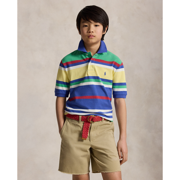 ストライプド コットン メッシュ ポロシャツ | ラルフ ローレン公式