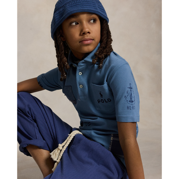 パッチワーク コットン メッシュ ポロシャツ | ラルフ ローレン公式