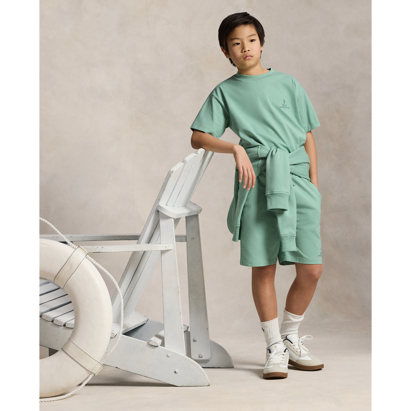 Шорты Ralph Lauren Logo Cotton Jersey Short, цвет: Celadon — фото 5