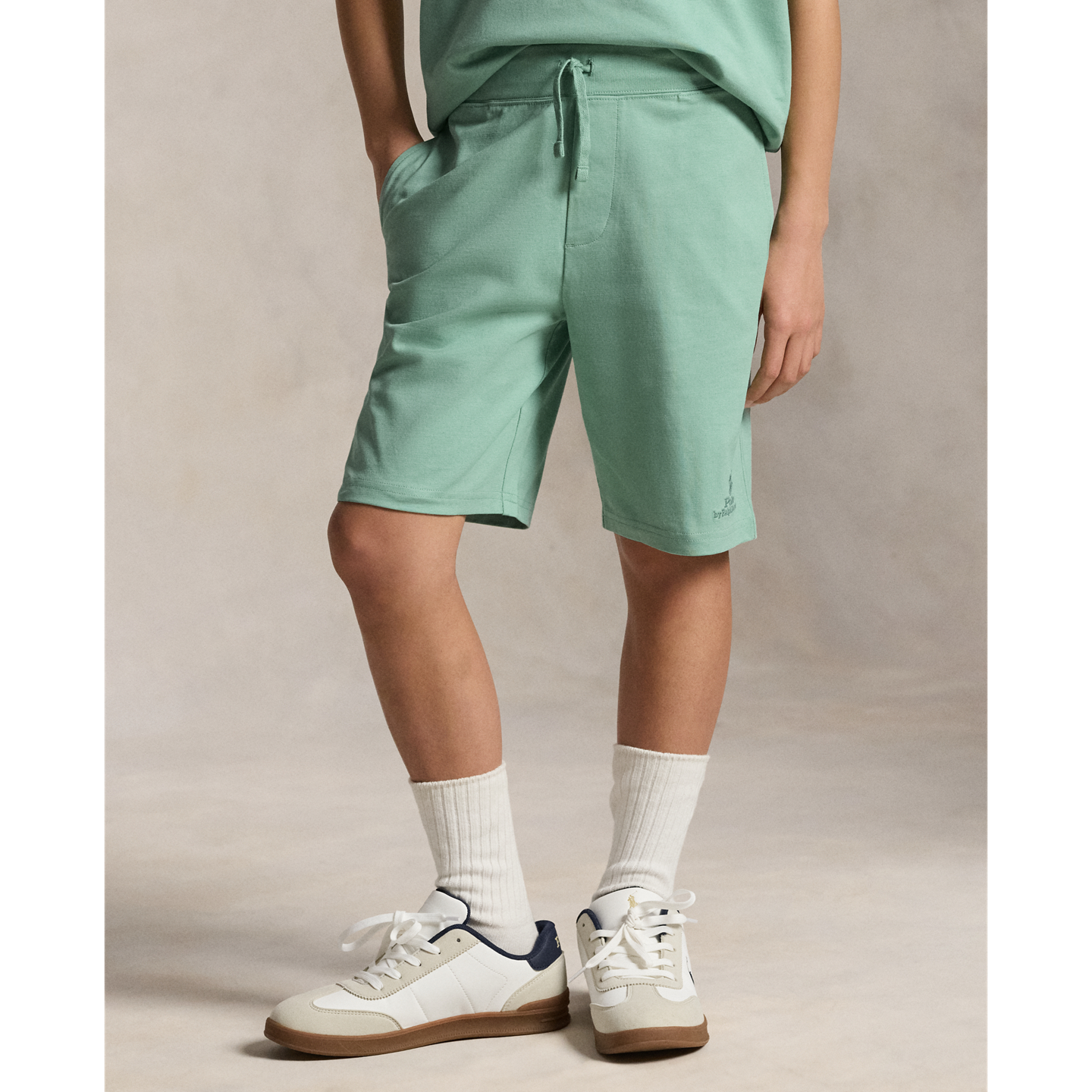 Шорты Ralph Lauren Logo Cotton Jersey Short, цвет: Celadon — фото 2