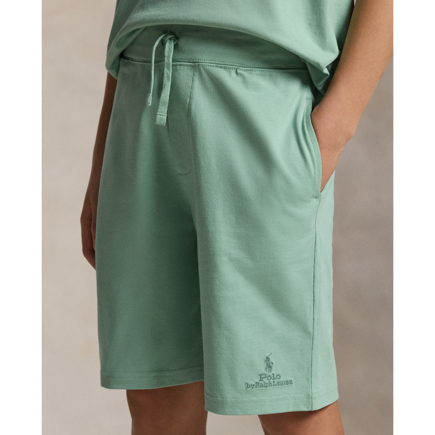 Шорты Ralph Lauren Logo Cotton Jersey Short, цвет: Celadon — фото 3