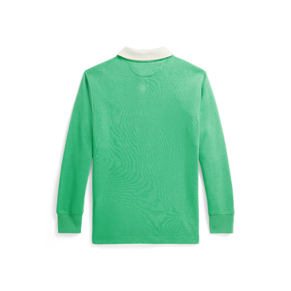 Plato Green French Terry Rugby Sweatshirt Boys 8-20 2