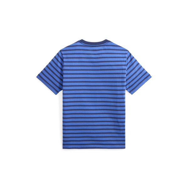 Scottsdale Blue Striped Cotton Jersey Tee Boys 8-20 2