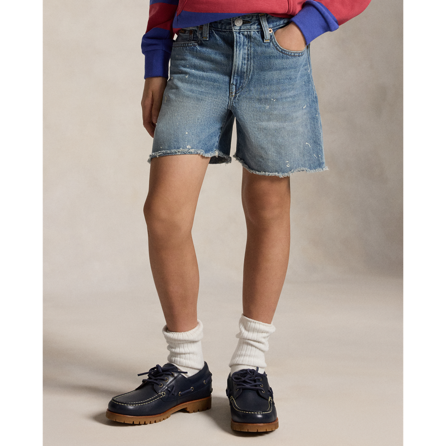 Шорты Ralph Lauren Lynwood Relaxed Fit Cutoff Short, цвет: Варёный — фото 2