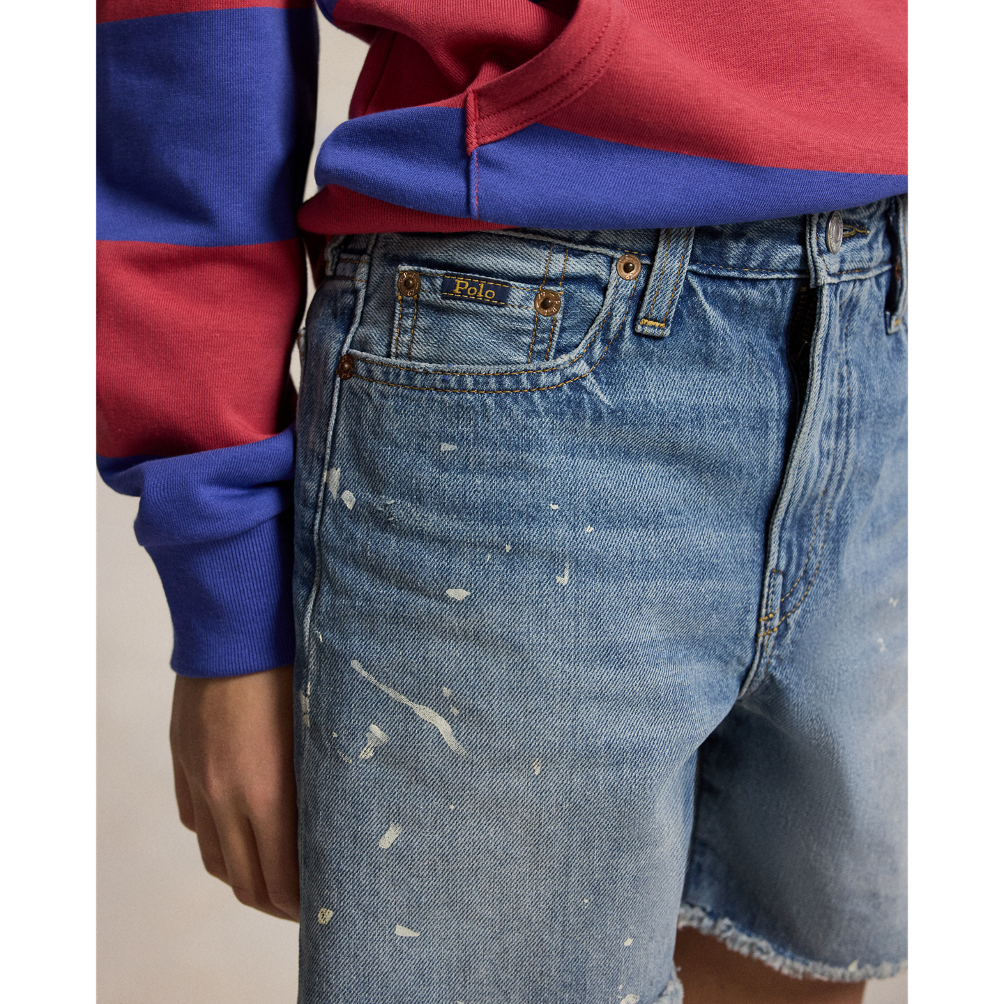 Шорты Ralph Lauren Lynwood Relaxed Fit Cutoff Short, цвет: Варёный — фото 3
