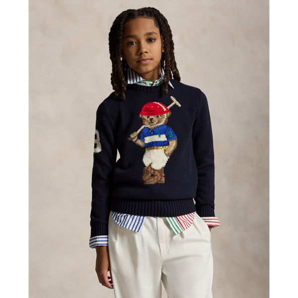 Rundhalspullover mit Polo Bear