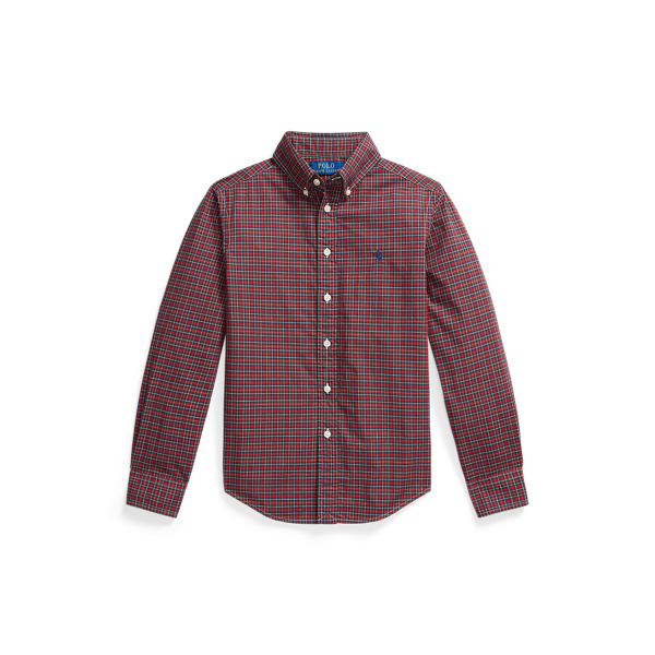 Plaid Cotton Poplin Shirt