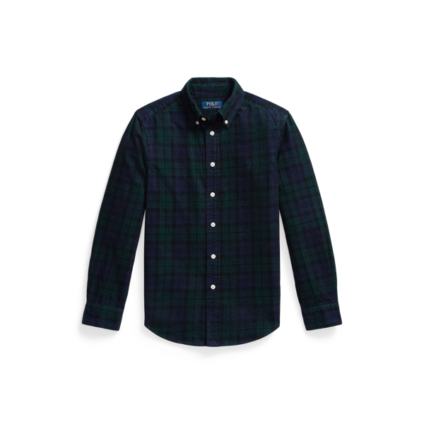 Plaid Cotton Corduroy Shirt
