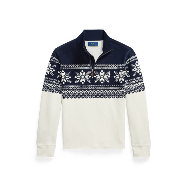 Double-knit trui met sneeuwvlokprint