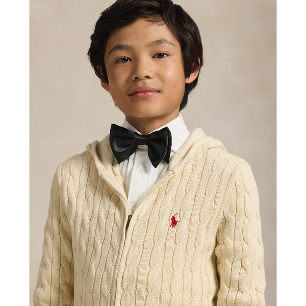 Winter Cream Lunar New Year Cotton & Wool Zipped Jumper Boys 8-18 5