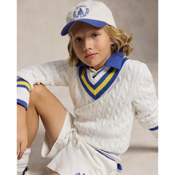 Baseballkappe aus Baumwollchino mit Logo Boys 6-14 Years in Deckbeizen-Wei&szlig;/Liberty 3