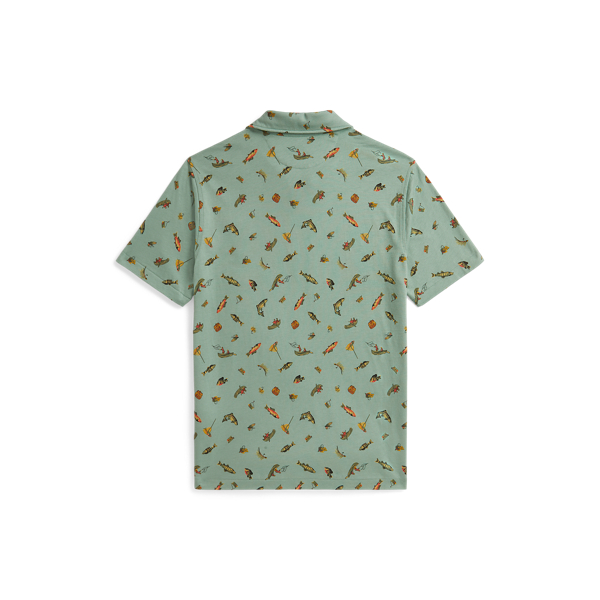 Fishing Trip Print Fishing-Print Cotton Jersey Polo Shirt Boys 8-20 2