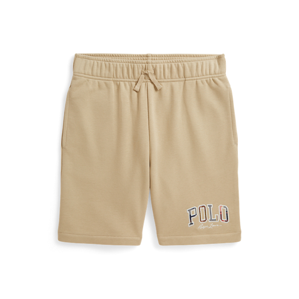 Tallow Cream Madras-Logo French Terry Short Boys 8-18 1