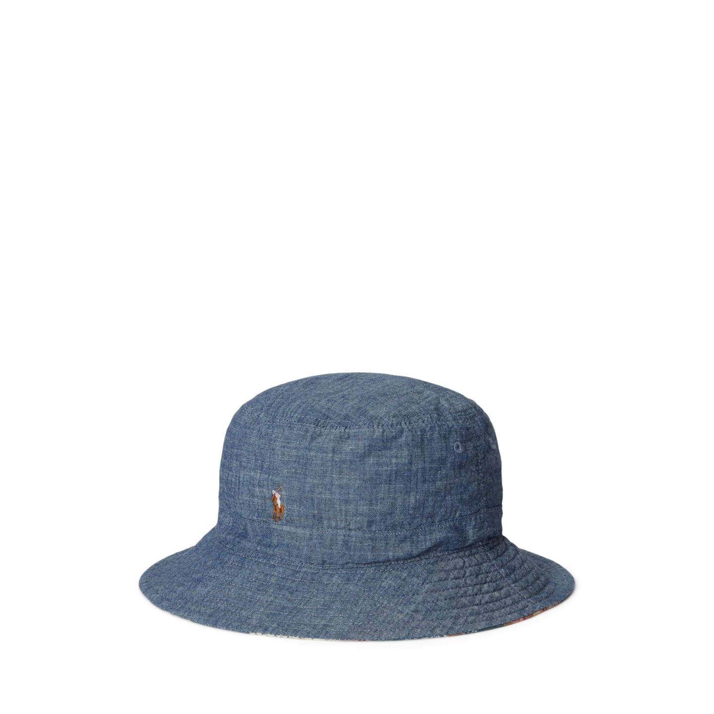 Детская панама Ralph Lauren Patchwork Reversible Cotton Bucket Hat, цвет: Cortney Patchwork — фото 1