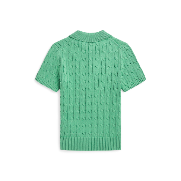Pullover mit Polokragen und Zopfmuster Boys 6-14 Years in Seebad-Gr&uuml;n 2