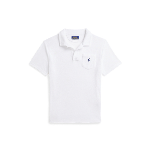 White Terry Polo Shirt Boys 6-14 Years 1