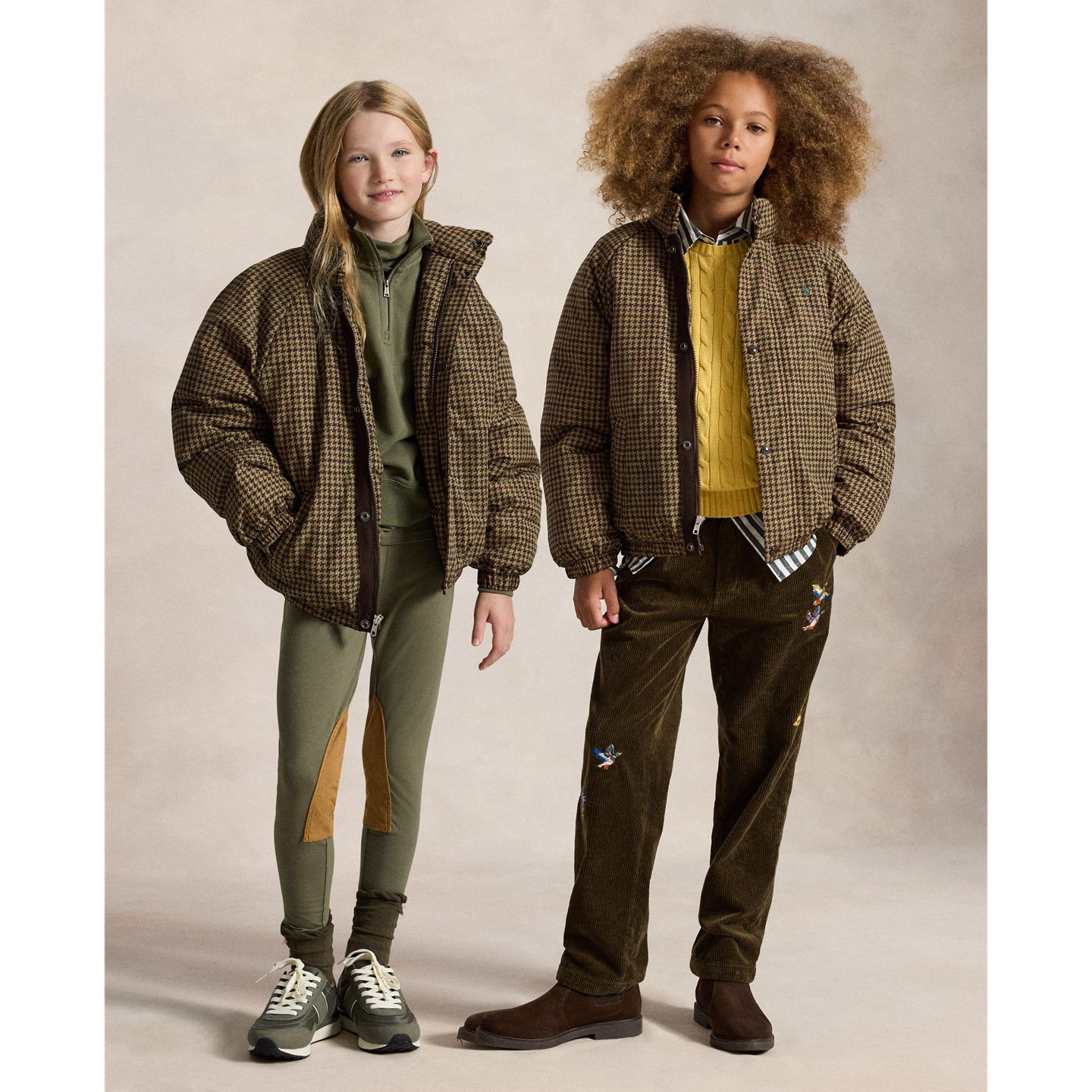 Детская куртка Ralph Lauren Tweed-Print Down, цвет: С принтом — фото 6