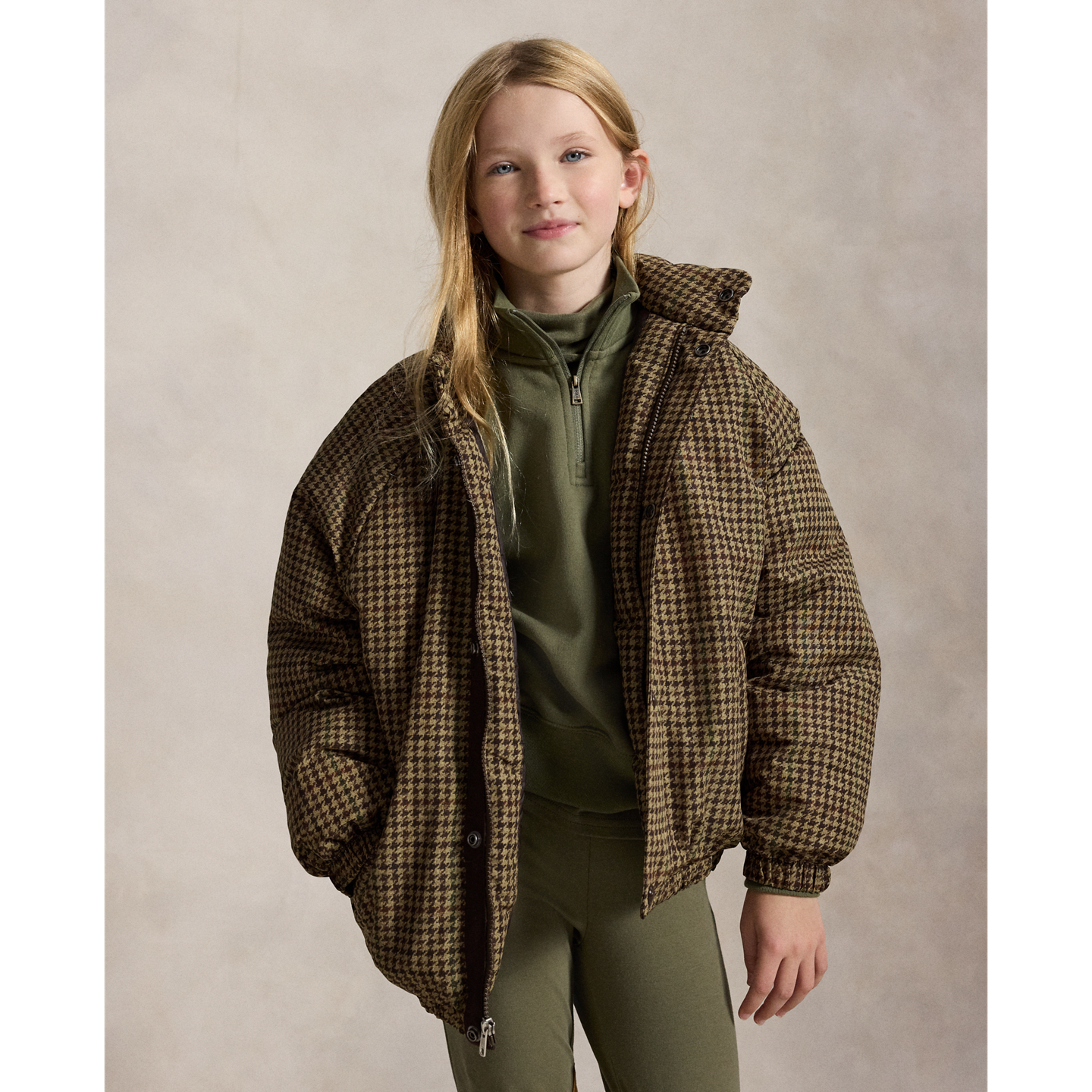 Детская куртка Ralph Lauren Tweed-Print Down, цвет: С принтом — фото 4