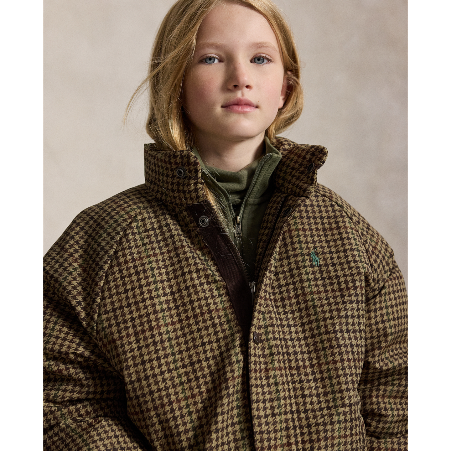 Детская куртка Ralph Lauren Tweed-Print Down, цвет: С принтом — фото 5