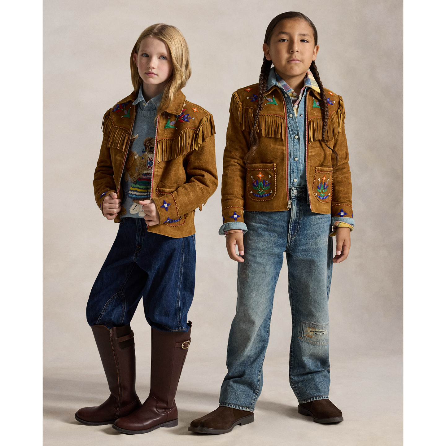 Куртка Ralph Lauren PRL x TÓPA Standing Sage Fringe, цвет: Верблюжий — фото 6