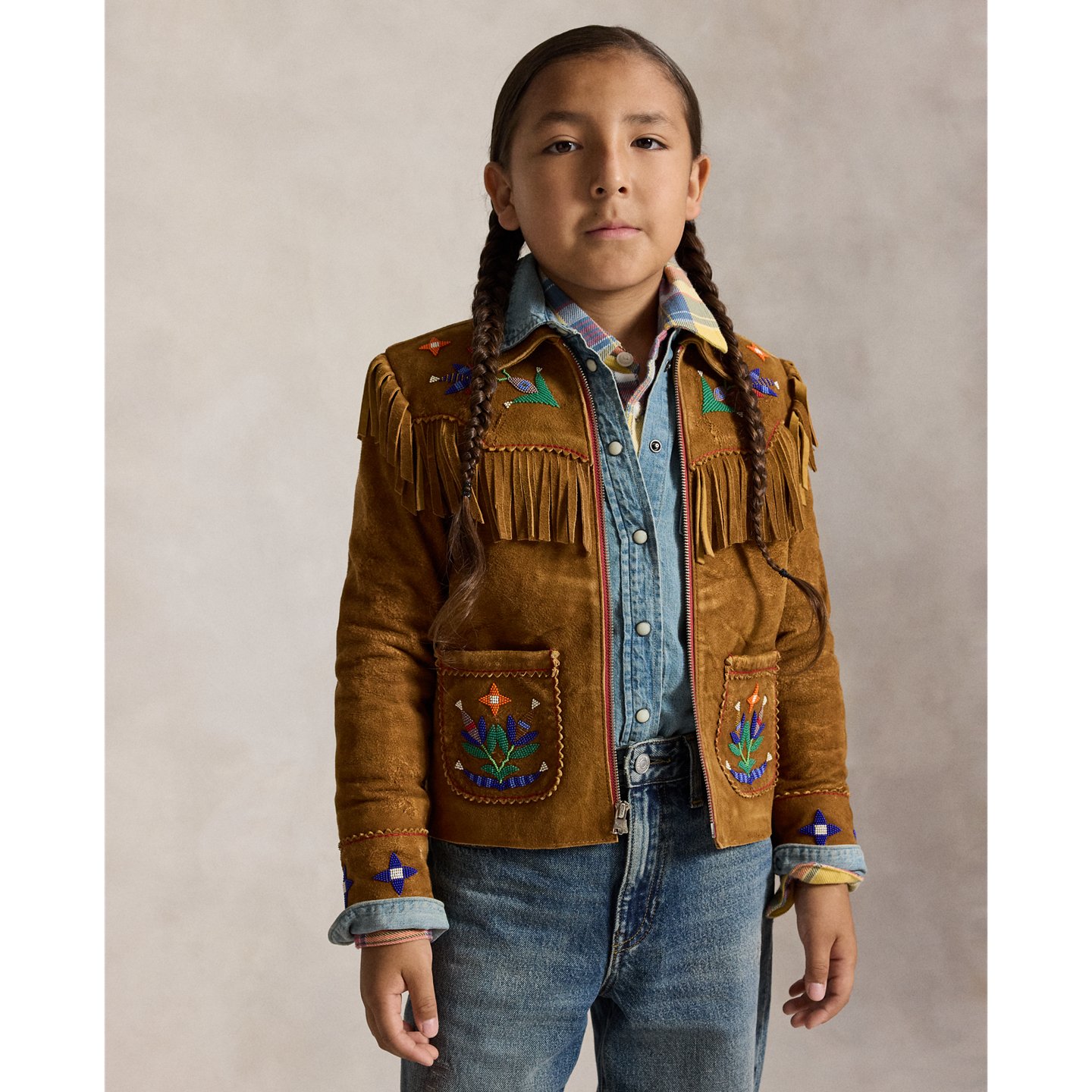 Куртка Ralph Lauren PRL x TÓPA Standing Sage Fringe, цвет: Верблюжий — фото 2