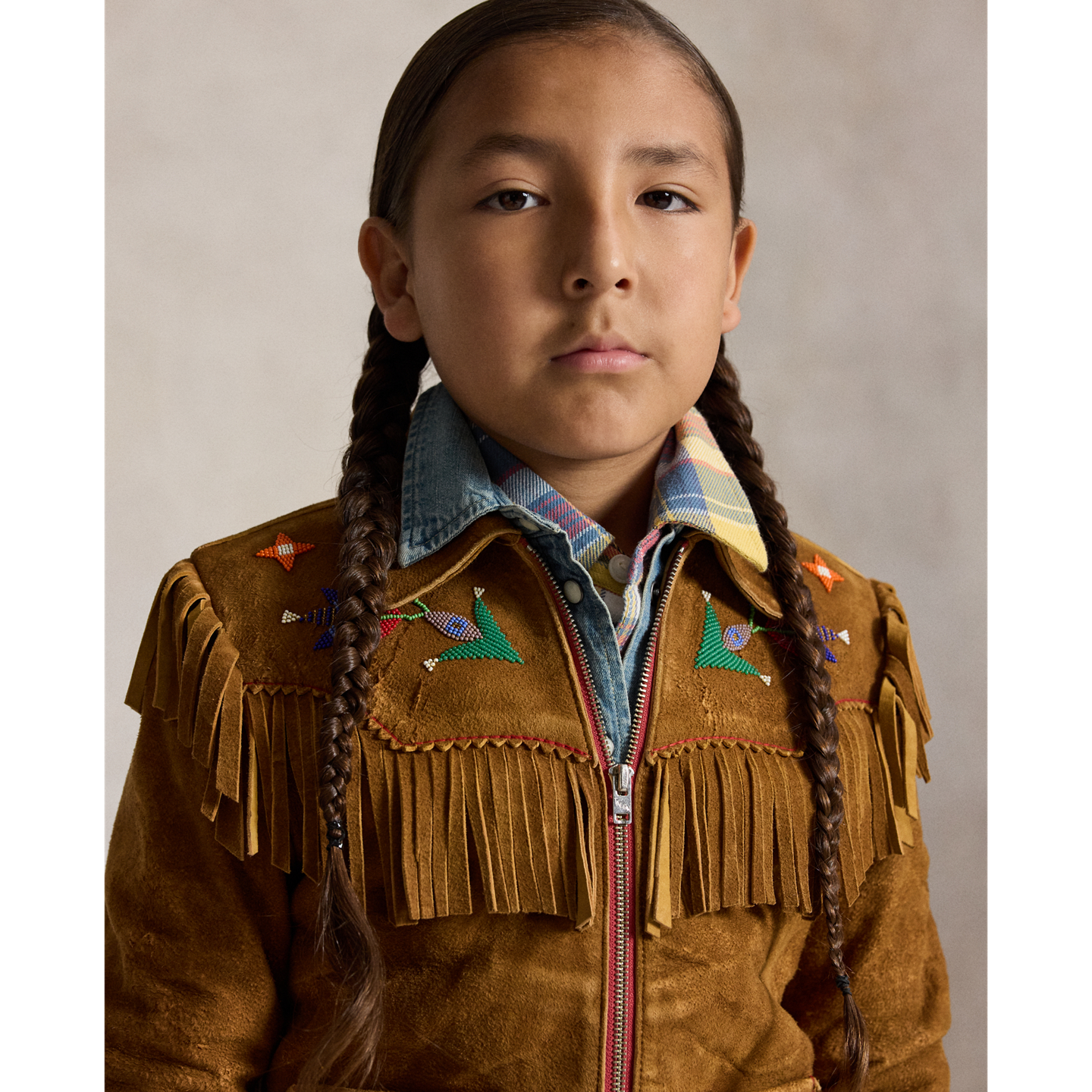 Куртка Ralph Lauren PRL x TÓPA Standing Sage Fringe, цвет: Верблюжий — фото 4