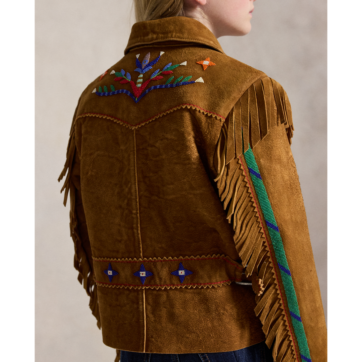 Куртка Ralph Lauren PRL x TÓPA Standing Sage Fringe, цвет: Верблюжий — фото 5