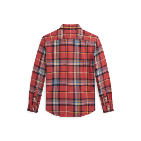 Детские рубашки Ralph Lauren Plaid Cotton Flannel Workshirt