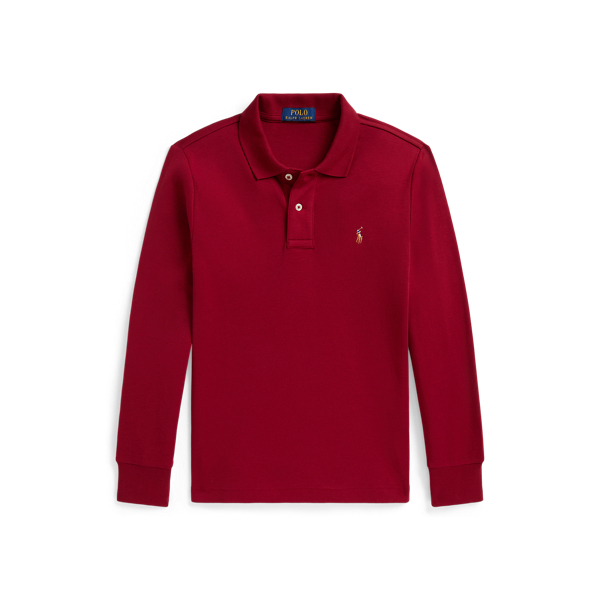 Langarm-Poloshirt aus weicher Baumwolle