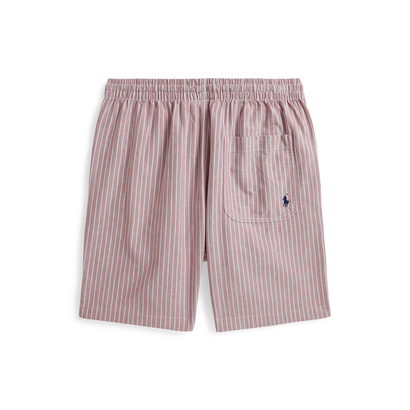 Шорты Ralph Lauren Big Fit Striped Cotton Oxford Short, цвет: Бордовый белый — фото 1