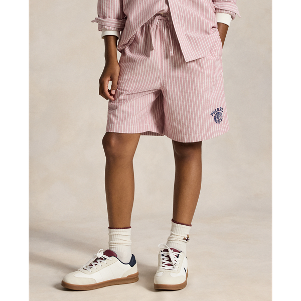 Big Fit Striped Cotton Oxford Short