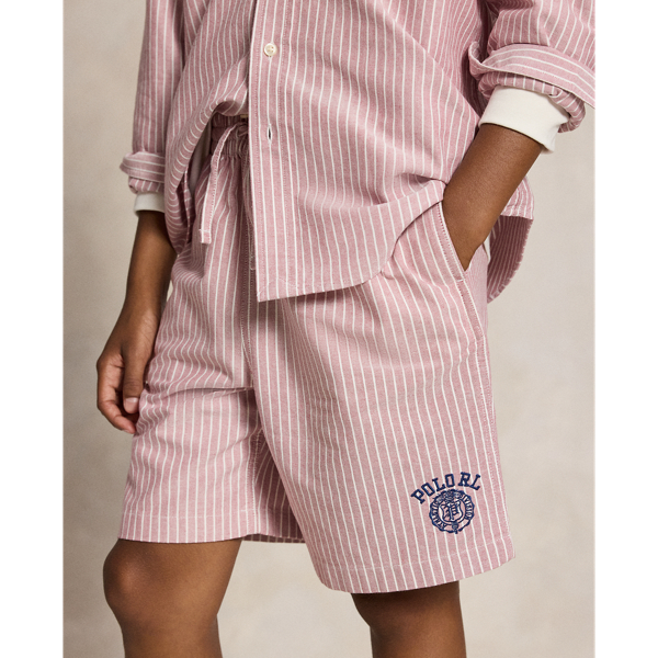 Big Fit Striped Cotton Oxford Short