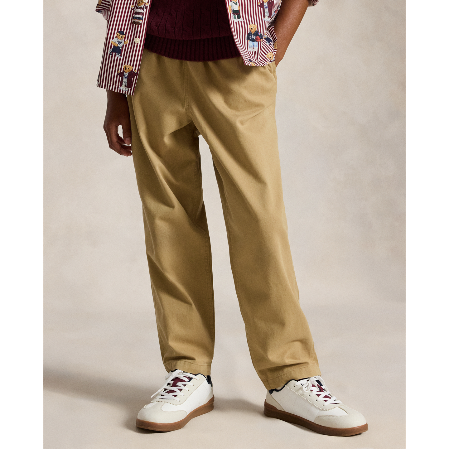 Детские брюки Ralph Lauren Big Fit Cotton Twill, цвет: Верблюжий — фото 2